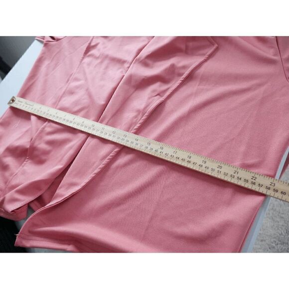 Mauve Drape-Front Three-Quarter Sleeve Blazer #1763-C7 - Picture 6 of 8